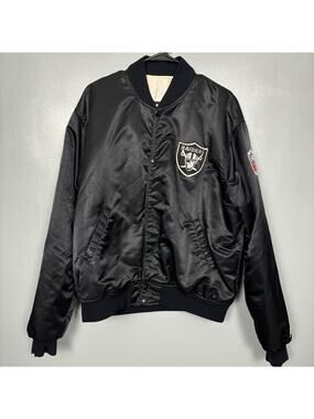 Vintage Los Angeles Raiders Black Starter Jacket XL Las Vegas Oakland Bomber